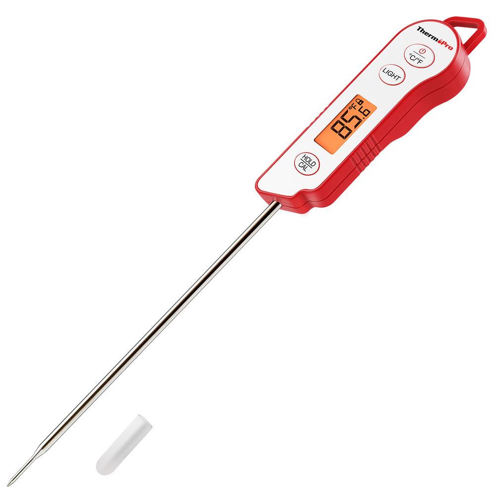 ThermoPro Digital Meat Thermometer with Ultra-Fast Instant Read Food Temperature for Grilling, Cooking, BBQ and Kitchen Use with Backlit Display, Lock & Calibration, IPX6 Waterproof Rating, NSF Certified | TP15H | TP15