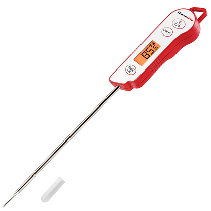 ThermoPro Digital Meat Thermometer with Ultra-Fast Instant Read Food Temperature for Grilling, Cooking, BBQ and Kitchen Use with Backlit Display, Lock & Calibration, IPX6 Waterproof Rating, NSF Certified | TP15H | TP15