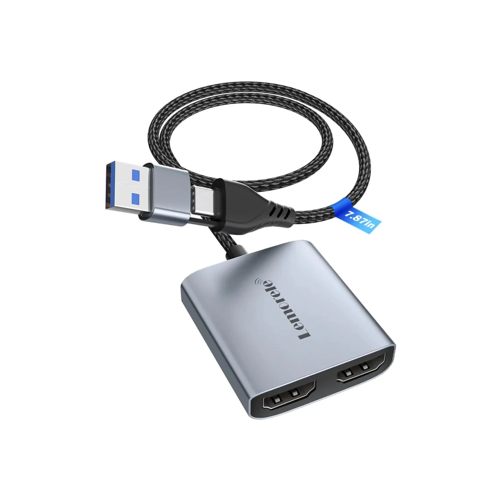 LEMORELE AC07 Video Capture Card 1080P 60Hz HDMI Loop Out USB-C Support for Livestreaming Recording