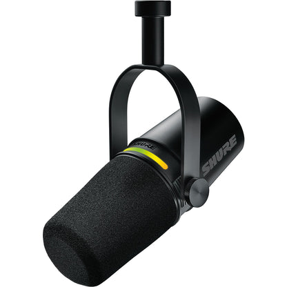Shure MV7+ Podcast Microphone Dynamic Cardioid Broadcast Mic with 3 Pin XLR / USB Type-C Output LED Touch Panel, DSP & Reverb Compatible with Mac, Windows, iOS & Android for Musicians, Streamer and Podcasters