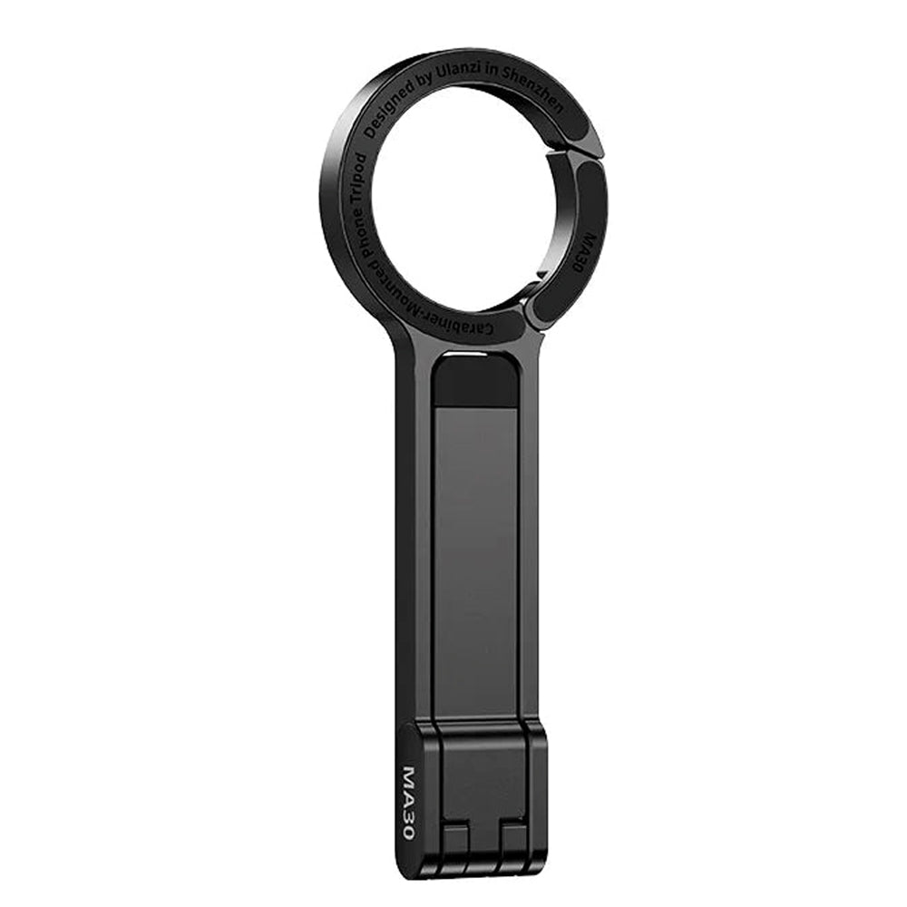 Ulanzi MA30 Foldable Portable Dual MagSafe Smartphone Tripod with Carabiner Mounted Hook for iPhone 12 - 15 / 16 Pro Max - Live Streaming, Online Meeting, Vlogging and Action Photography | M056, M060, M076, M077