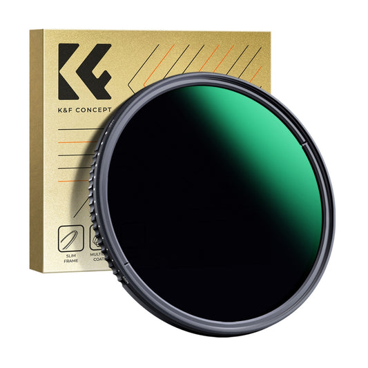 K&F Concept Nano D Series 1/4 Neutral Density ND3 to ND1000 Variable ND Lens Filter for DSLR and Mirrorless Cameras | 49mm, 52mm, 55mm, 58mm, 62mm, 67mm, 72mm, 77mm, 82mm