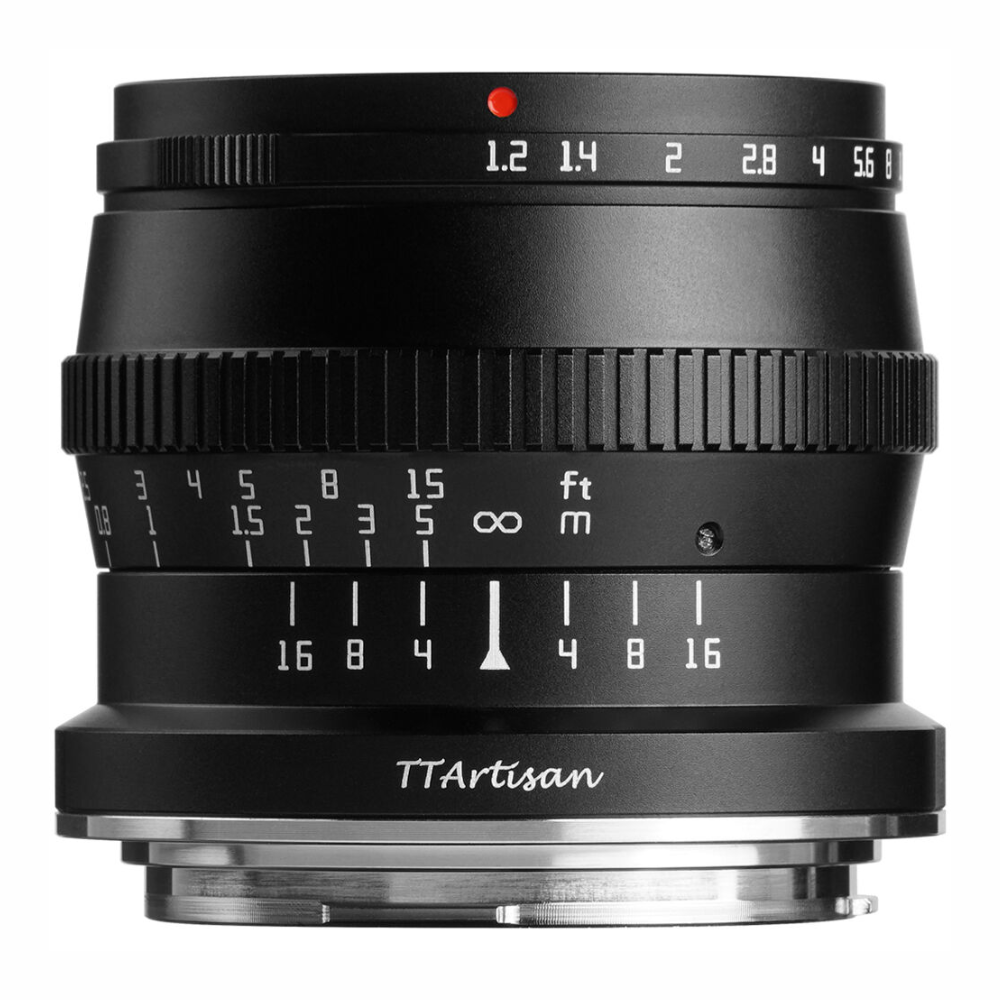 TTArtisan 50mm F/1.2 APS-C Format Canon RF Mount Portrait Prime Lens Large Aperture Sonr Optical Design Full Metal Body, MF Manual Focus, 19.2" Focus Distance, Clicked Aperture Ring for Smooth Bokeh & Low Light Photography | Black