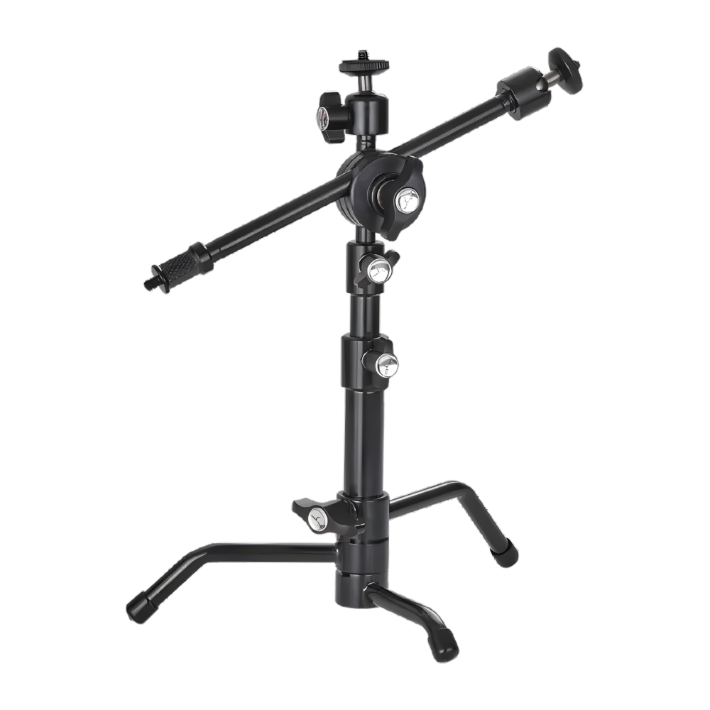 Meking DC-102 DC-102B Desktop Mini C-Stand 48cm Max Height, 3-Section 2Kg Max Load Capacity