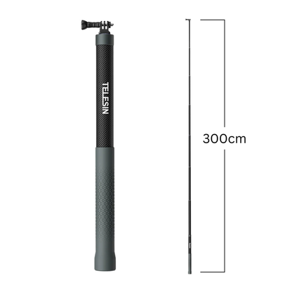 TELESIN Carbon Fiber 300cm Selfie Stick for Action Cameras