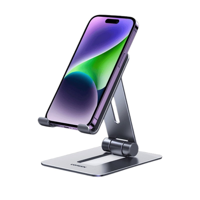 [CLEARANCE] UGREEN Desk Phone Holder Foldable Stand Type Mobile Phone Mount - Compatible with 4-9.7" Cellphone, Android & iOS Smartphone, Samsung Galaxy Plus Ultra, Tablet, iPhone Plus Pro Max, iPad Mini | Accessories