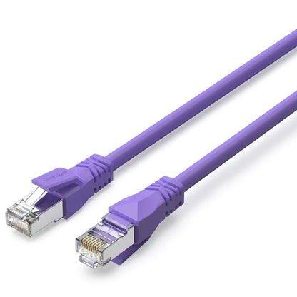 Vention Cat6a S/FTP Aluminum Braided Ethernet Patch Cable 30m/35m/40m/45m/50m with 1000Mbps High-Speed Transmission, 26AWG OFC Stranded Core, Gold Played Contacts for Computers and Network Devices PC Laptop Console Router and more