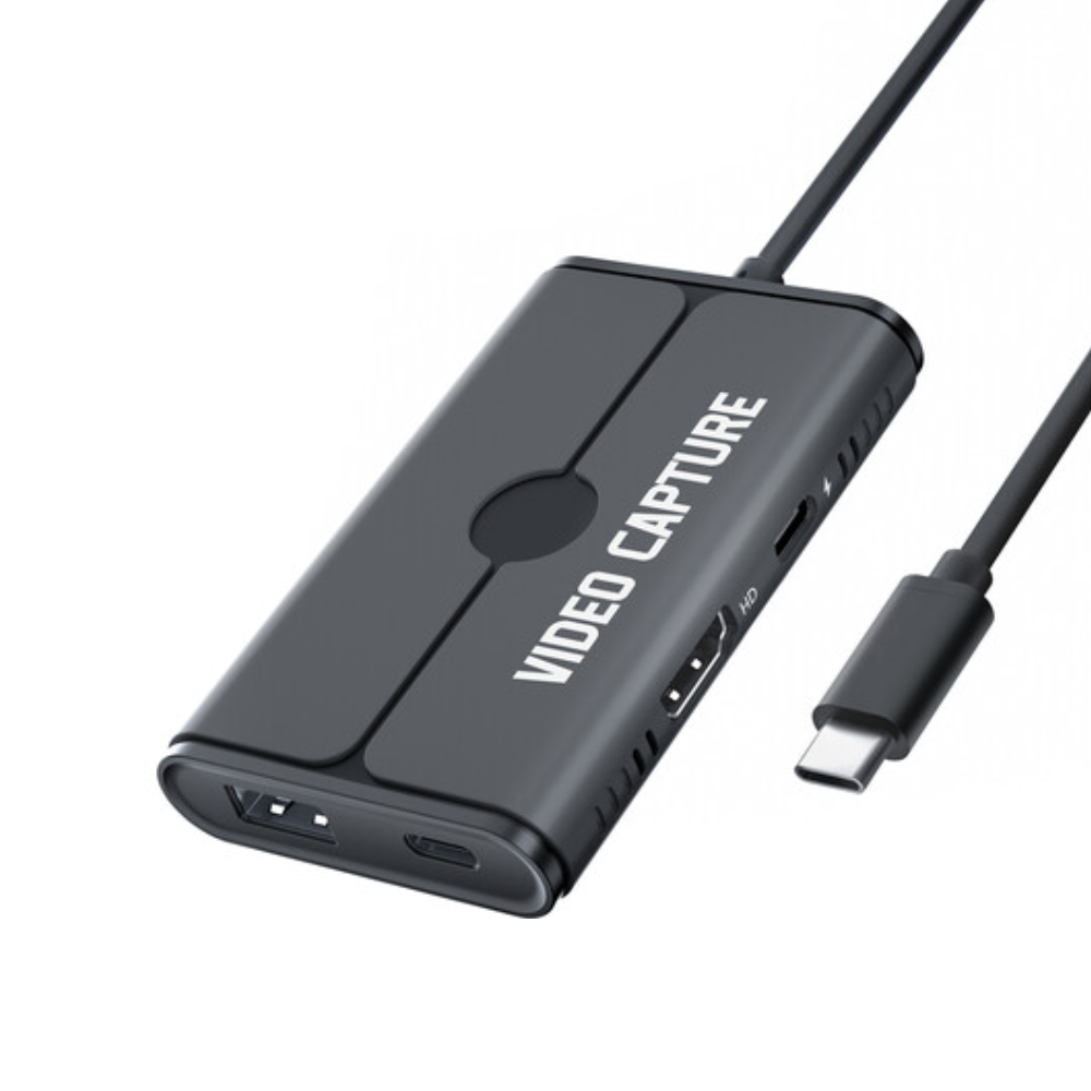 LEMORELE AC08-1 Video Capture Card 1080P60Hz HDMI Multiport Hub 100W PD Fast Charging, USB 3.0 Max 5Gbps Transfer Rate
