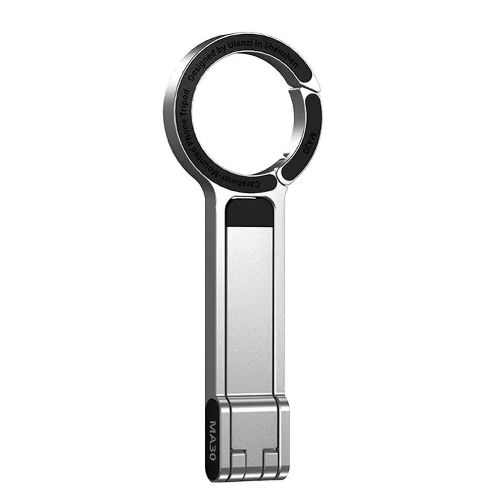 Ulanzi MA30 Foldable Portable Dual MagSafe Smartphone Tripod with Carabiner Mounted Hook for iPhone 12 - 15 / 16 Pro Max - Live Streaming, Online Meeting, Vlogging and Action Photography | M056, M060, M076, M077
