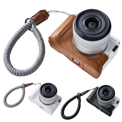 SmallRig Leather Half Case Kit for Canon EOS R50 V with Grip Enhancement, Full Port Access & Wrist Strap | 5431 | 5432 | 5433