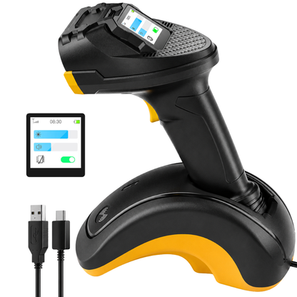 Inateck Pro 8 SE 1D 2D QR 3 In 1 Barcode Scanner with Touchscreen Display, Smart Charging Dock