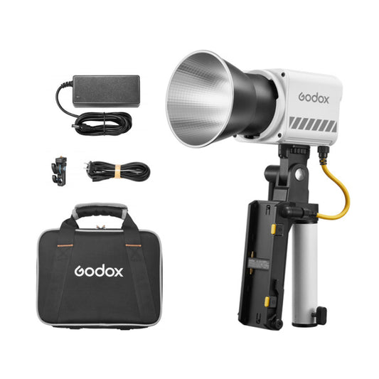 Godox ML60IIBi 70W Bi-Color LED Monolight Kit with AK-B02 V-Mount Battery Handgrip Kit, 2800-6500K CCT Color Temperature, 11 Special Light Effects, Onboard App Control w/ Max 98.4Ft Range for Shooting Outdoors, Lighting