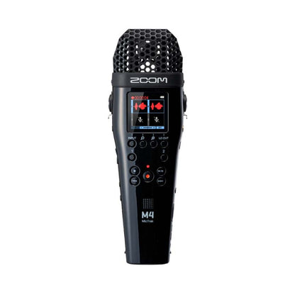 Zoom M4 MicTrak Stereo Microphone and Audio Recorder with 4 Track 32-bit Float Recording, On-Board Sound Normalizer, Timecode Generator, 2x XLR/TRS Combo Inputs, 3.5mm AUX Camera & Headphone Output for Vlogging, Video Content, Film Making