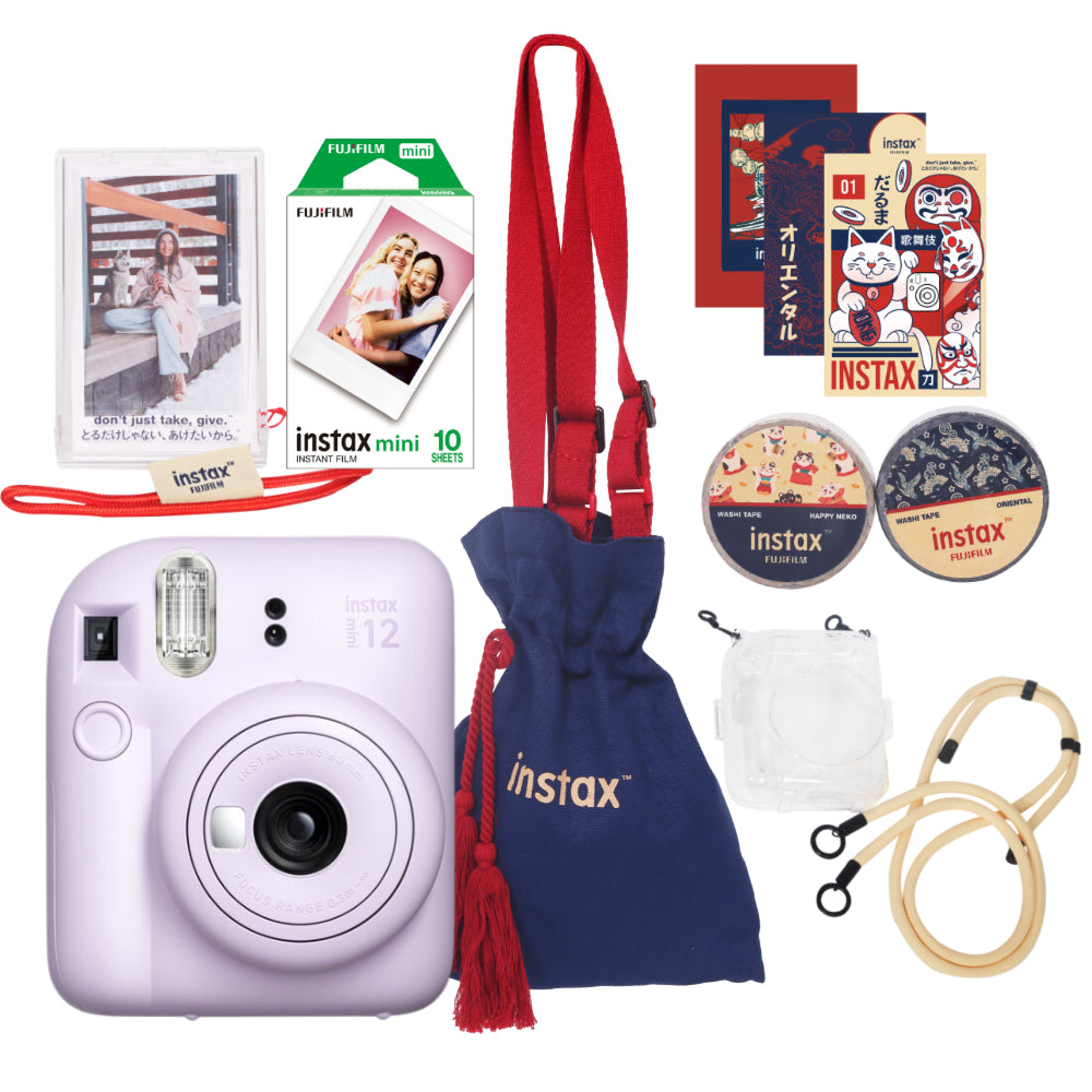 FUJIFILM Instax Mini 12 Oriental Pop Package Instant Camera Bundle Pack