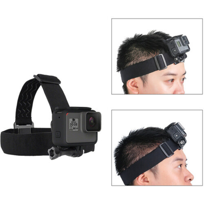 TELESIN Action Camera Chest / Head Adjustable Adventure Travel Strap with J-Hook Buckle Mount