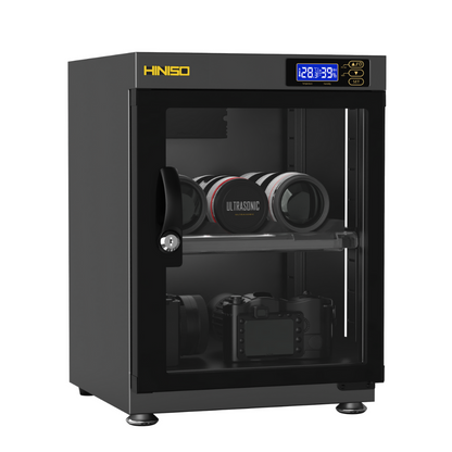 Hiniso 35L Electric Dry Cabinet Dehumidifier Digital Automatic Humidity Controller with Adjustable Shelves, LED LCD Display for Jewerly, Leather Bags, Electronics, DSLR and Mirrorless Camera, Lens, Photography Equipment Storage | AD-35S