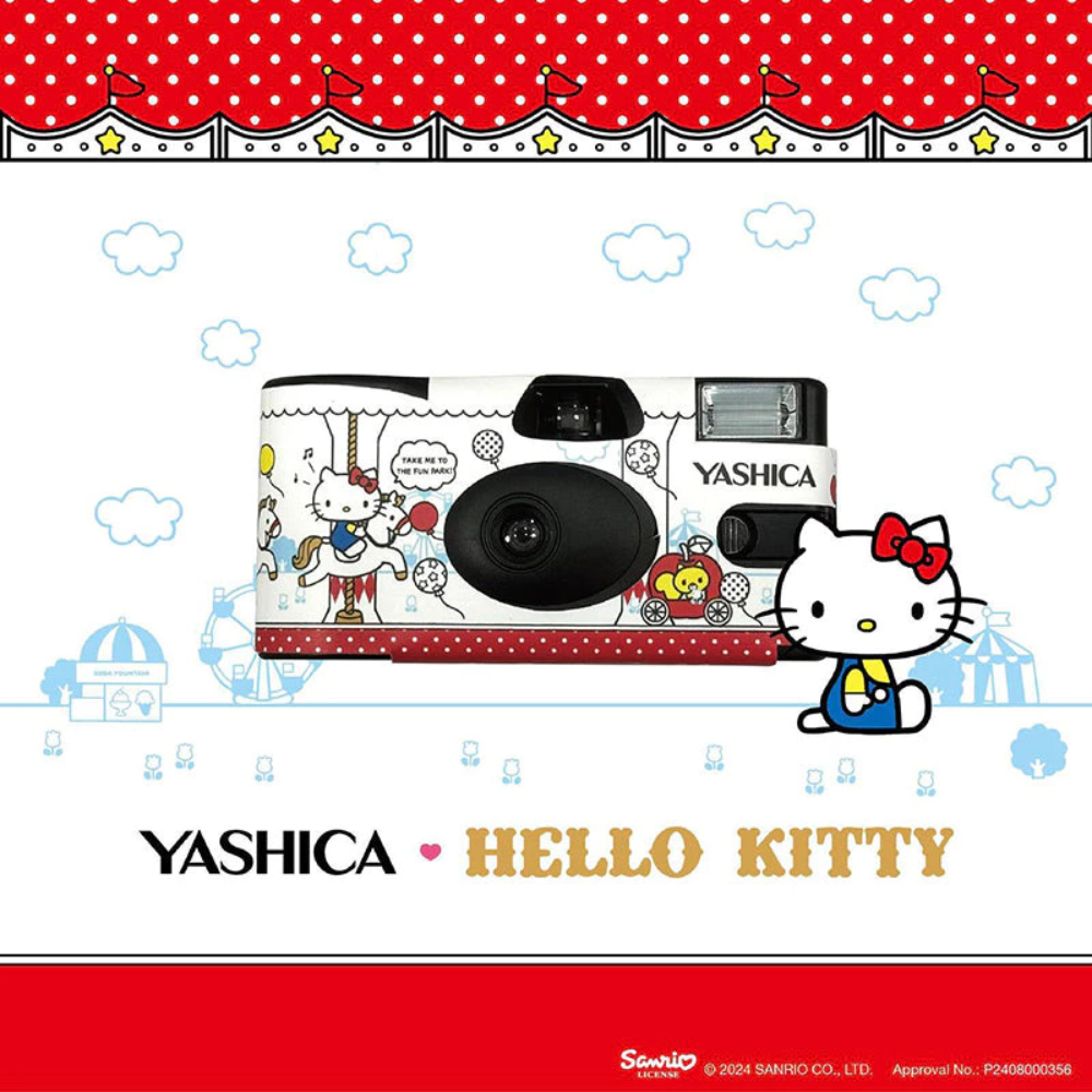 YASHICA x SANRIO Series 35mm ISO 400 F/11 Single Use Film Camera with 27 EXP Exposures for Color Prints and Photography