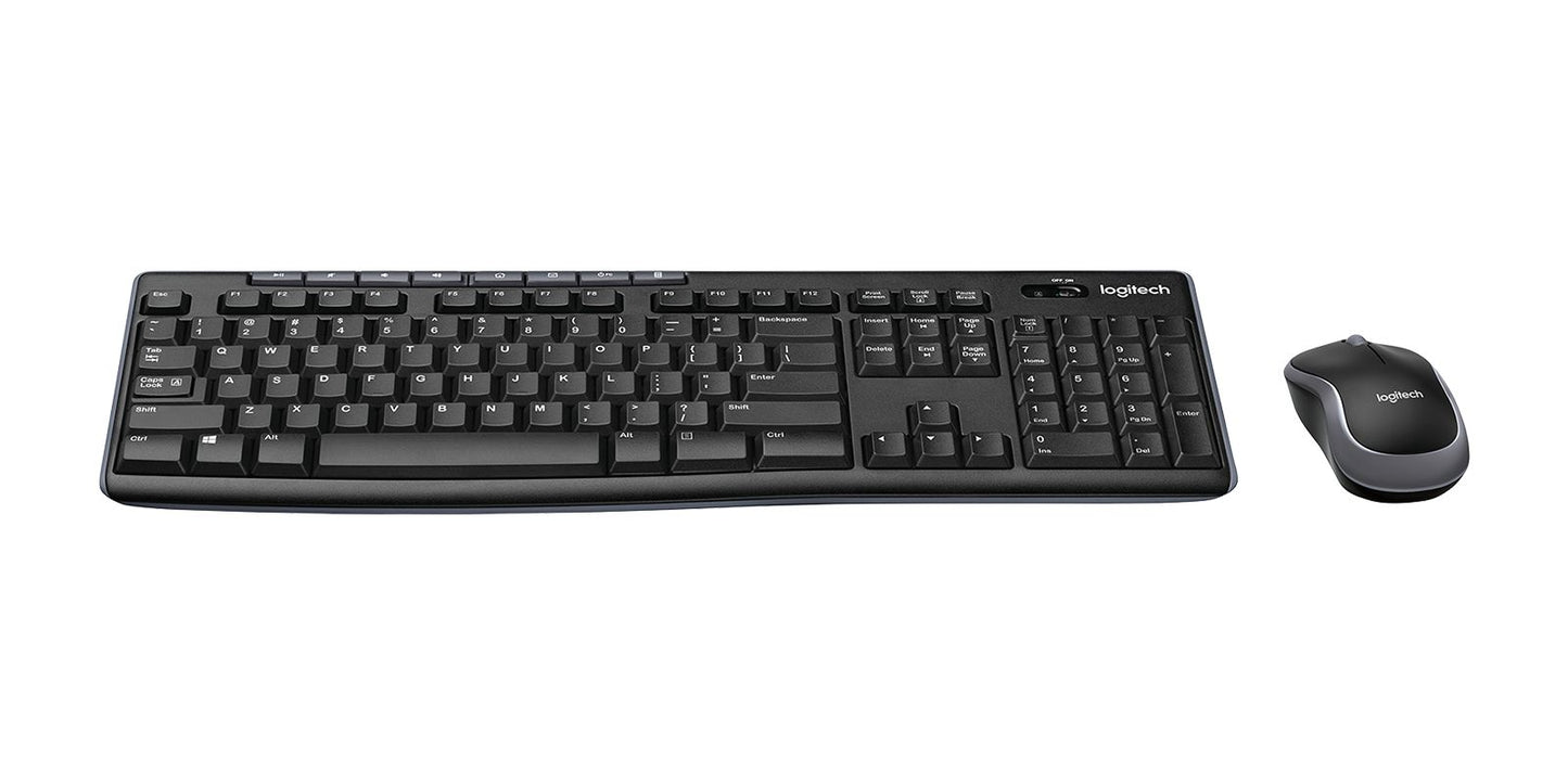 Logitech MK270R Advanced 2.4GHz Wireless Keyboard and Mouse Combo with Spill-Resistant, 10m Wireless Range for Windows 7, 8, 10, and Chrome OS
