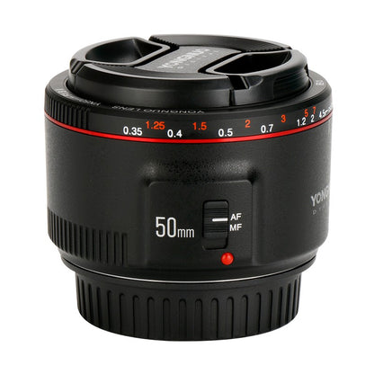 Yongnuo YN50MM F1.8C II Version 2 50mm f/1.8 Black Body Prime Lens for Canon EF Auto Focus
