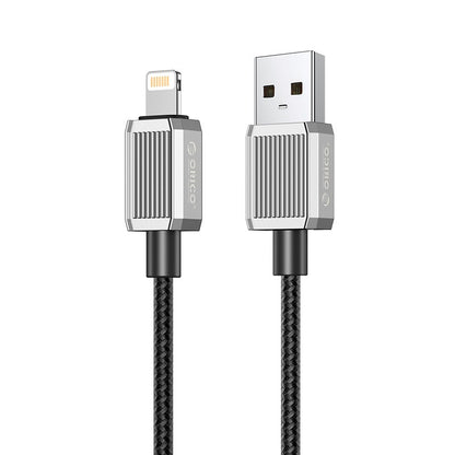 ORICO GQZ12 (1m / 1.5m / 2m) USB-A to Lightning Fast Charging Data Cable 5V/2.4A PD 12W, 480Mbps Transmission Rate, Nylon-Braided Zinc Alloy  for iPhone, iPad, Air Pods
