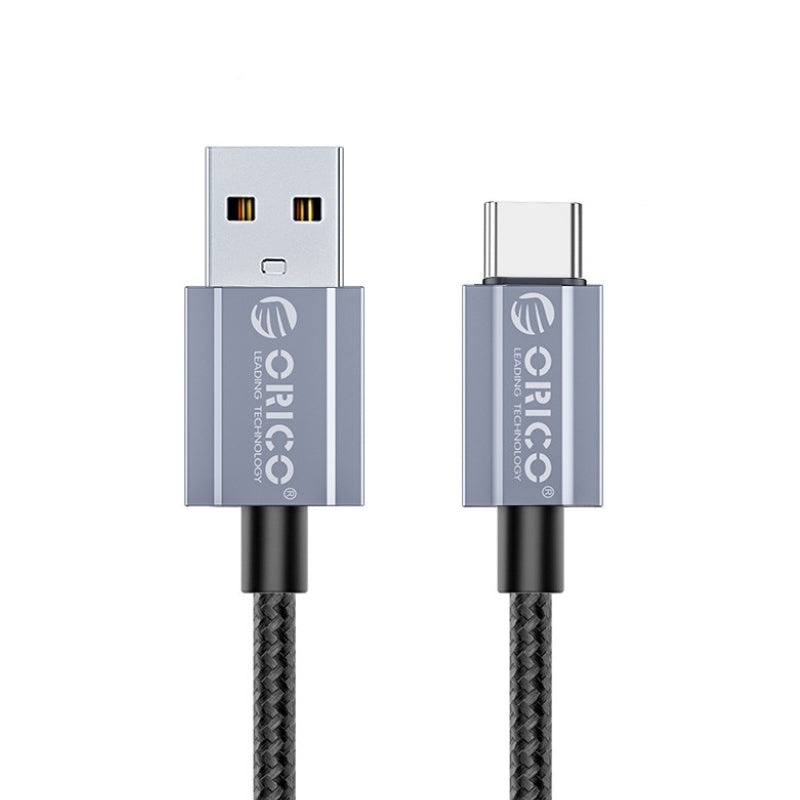 [CLEARANCE] ORICO GQA15 (1.5m) USB-A to USB Type C Fast Charging Data Cable 5V/3A 15W, 480Mbps Transmission Rate, Nylon-Braided Aluminum Alloy for Smartphones, Android, Tablet