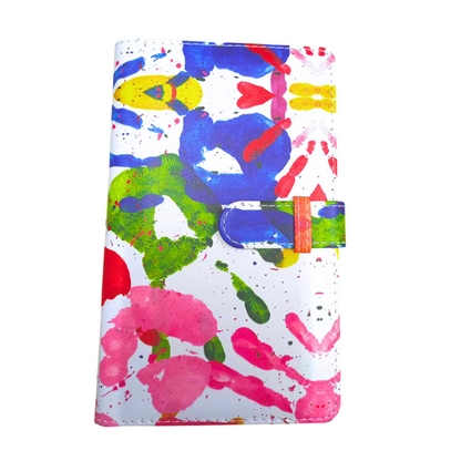 [CLEARANCE] Pikxi 96 Pockets Beautiful Colorful Artistic Painted Style Photo Album with Slip On Cover Latch for Fujifilm Instax Mini Instant Camera - Pink Tie-Dye