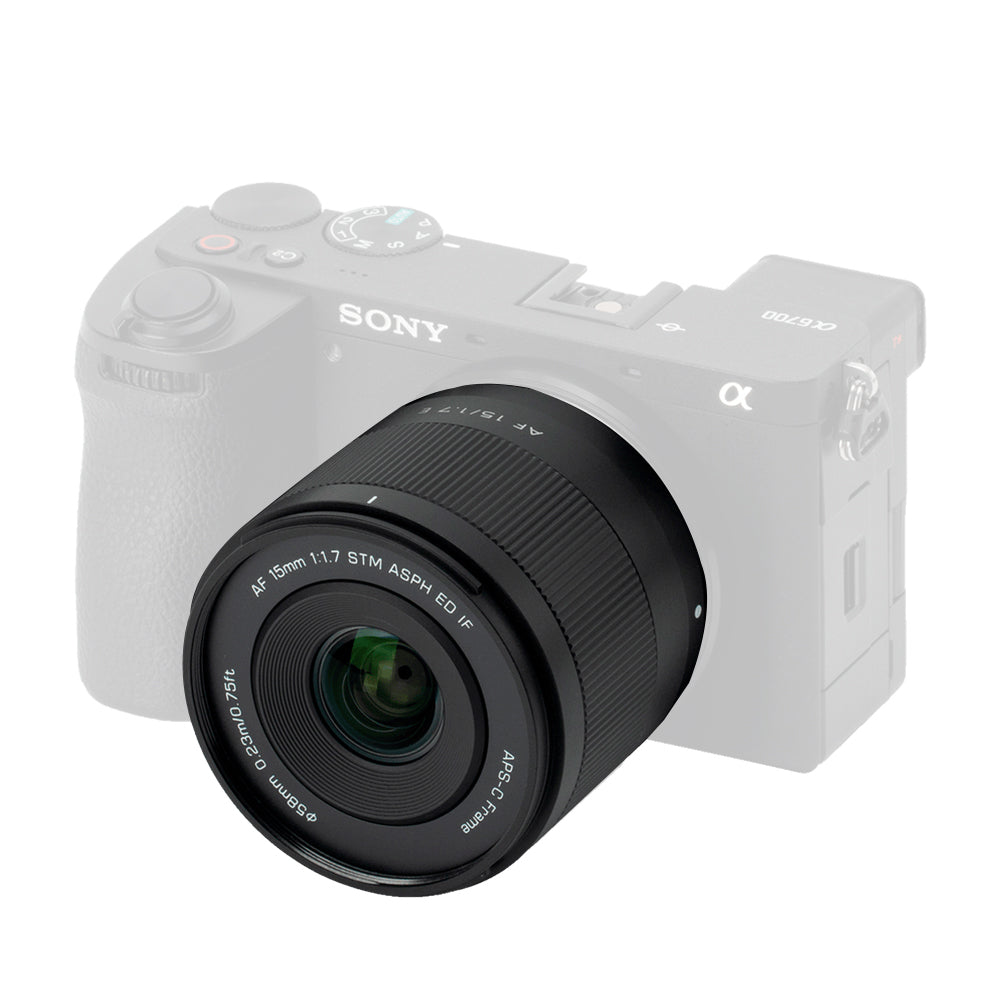 Viltrox AF 15mm f/1.7 Air Series Sony E-Mount APS-C Wide Angle Prime Lens with STM Autofocus Motor, Low-Light Bokeh and Lightweight for ZV-E10, A6700, A6300, A6500, A6400, A6600, A6100, A3000, A5000, A6000, A3500, A5100 Mirrorless Cameras
