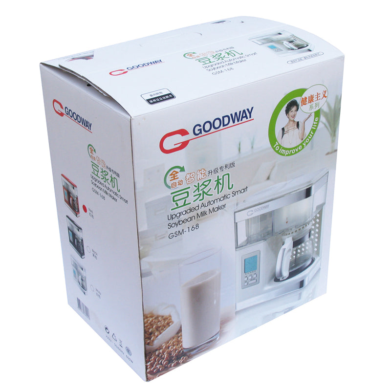 Goodway 600W 1L Automatic Smart Soybean Milk Maker with 12-Hour Timer Function, and Easy-to-Clean Plastic Tanks and Cup | GSM-168