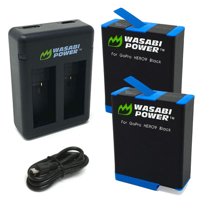 Wasabi Power GoPro HERO 12/11/10/9 Battery & Charger for HERO12 HERO11 HERO10 HERO9 Action Cameras | JG Superstore