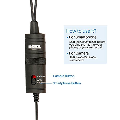 [CLEARANCE] Boya BY-M1DM Dual Lavalier Microphone for Smartphones, DSLR Cameras, Audio Recorders, PC ideal for Vlog, Youtube, Streaming M1DM