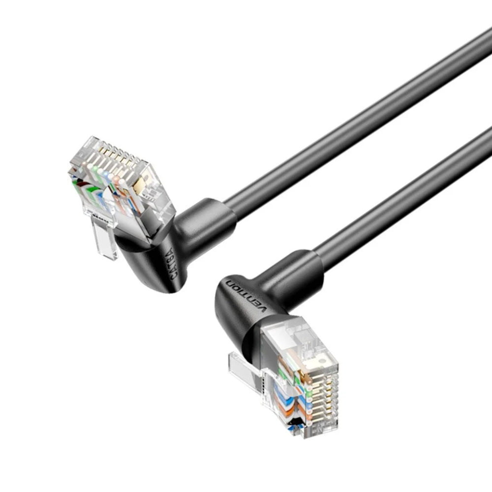 Vention 20 Meters / 15 Meters Cat6A UTP 10Gbps High-Speed Ethernet Patch Cable with 500MHz Bandwidth and Right Angle Rotating RJ45 Connectors for Computers and Network Devices PC Laptop Wi-Fi Access Point Router and more