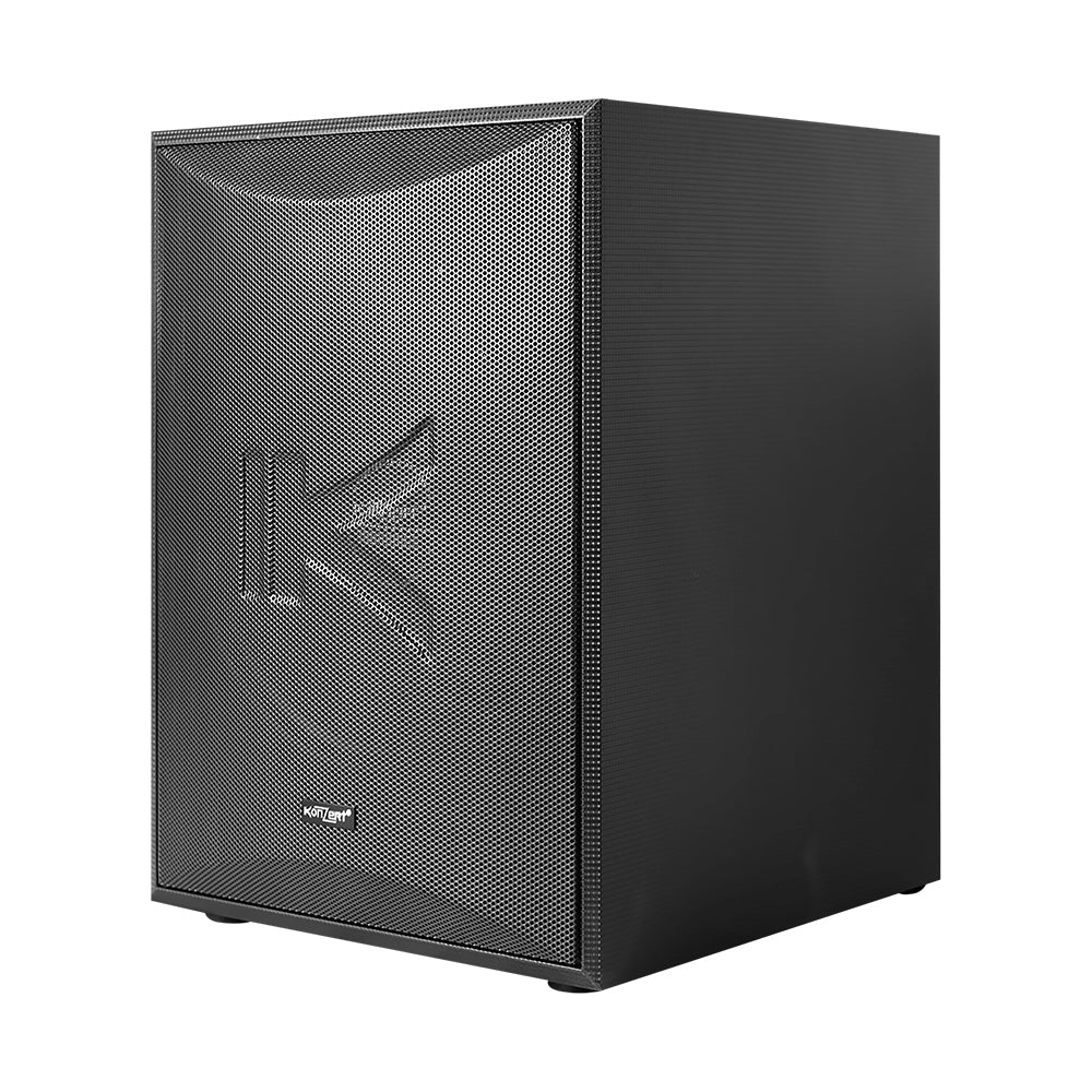 [CLEARANCE] Konzert KS-12SUB 12" 300W Deep Bass Power Amplifier Subwoofer with Dual Port Bass Reflex Enclosure, Left and Right Speaker Output