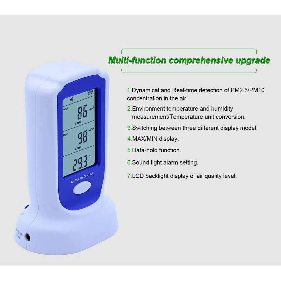 Benetech GM8803 Digital Gas Alyzer Tester Meter Detector Rechargeable PM2.5 PM10 Air Quality Monitor Sensor Pollution