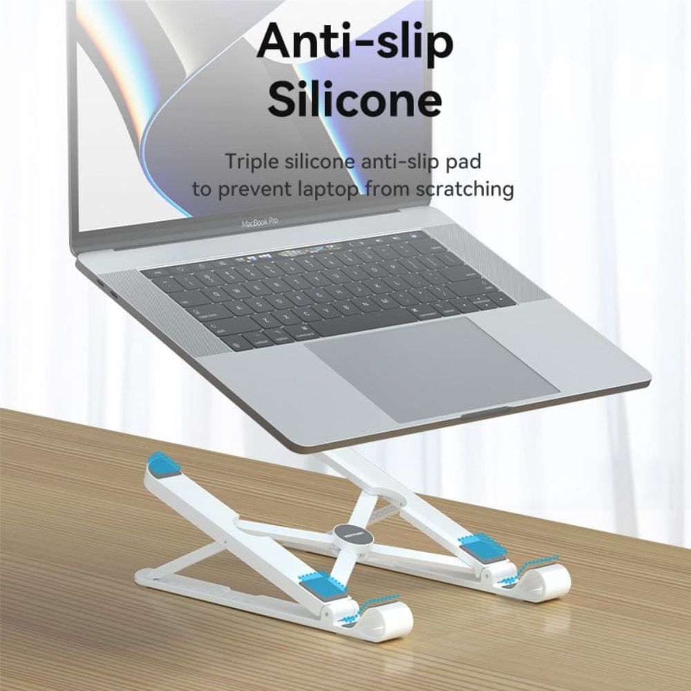 Vention 17.3" Foldable Laptop Stand with 9-Gear Levels Stable Holding, Anti-Slip Silicone, ABS + Silicone Material - White