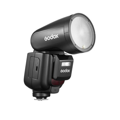 Godox V1 F V1Pro F Flash Speedlight TTL for FUJIFILM Camera with 76Ws Power Output, 2.4G Wireless Radio System, Built-In Modeling Lamp, Rechargeable Li-Ion Battery, Tilting & Rotating Round Head with Magnetic Modifier Mount for Photography