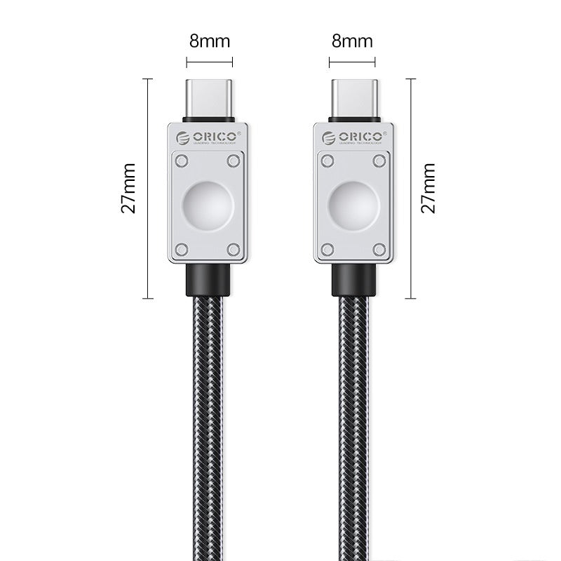 ORICO (1m / 1.5m / 3m) USB Type C 4.0 240W High-Speed Fast Charging Data Cable with 480Mbps High-Speed Transmission Rate, 48V 5A 8K 60Hz Video, Nylon-Braided Aluminum Alloy for Smartphones, Laptop, Tablet, PC | 240A2