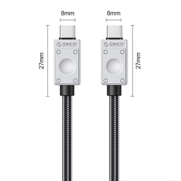 [CLEARANCE] ORICO 2 Meters PD 240W USB 2.0 Type C Fast Charging Data Cable with Durable Nylon-Braided Jacket & Intelligent Chip for iPhone 15 iPad MacBook Samsung Galaxy Tab Xiaomi Mi Pad Smartphone Tablet Laptop Camera | 240A2-20
