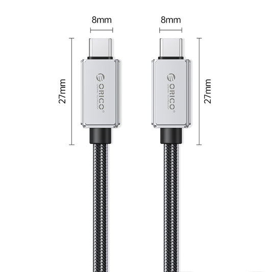 ORICO 1.5 Meter 240A3 Series USB Type-C Male to Male PD 240W 480Mbps Fast Charging Nylon Braided Data Cable with E-Marker Chip for Smartphone PC Laptop