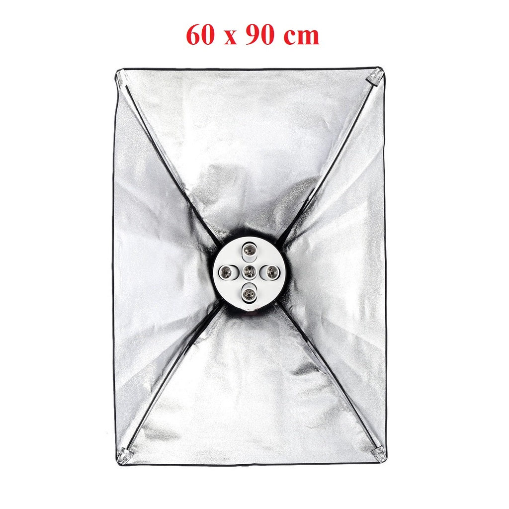 [CLEARANCE] Pxel SB-5B-60X90 5 in 1 E27 Base Socket Light Lamp Bulb Holder Adapter for Photo Video Studio Softbox 60 x 90 cm