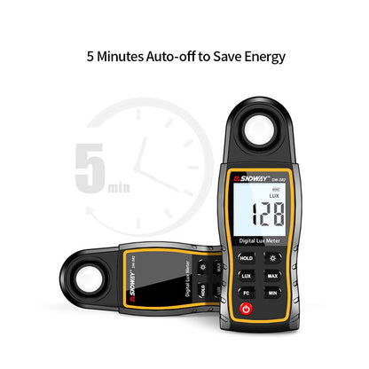 Sndway SW-582 Digital Lux Meter Mini Light Meter Luminometer Photometer Environmental Testing 0-199,900 Lux