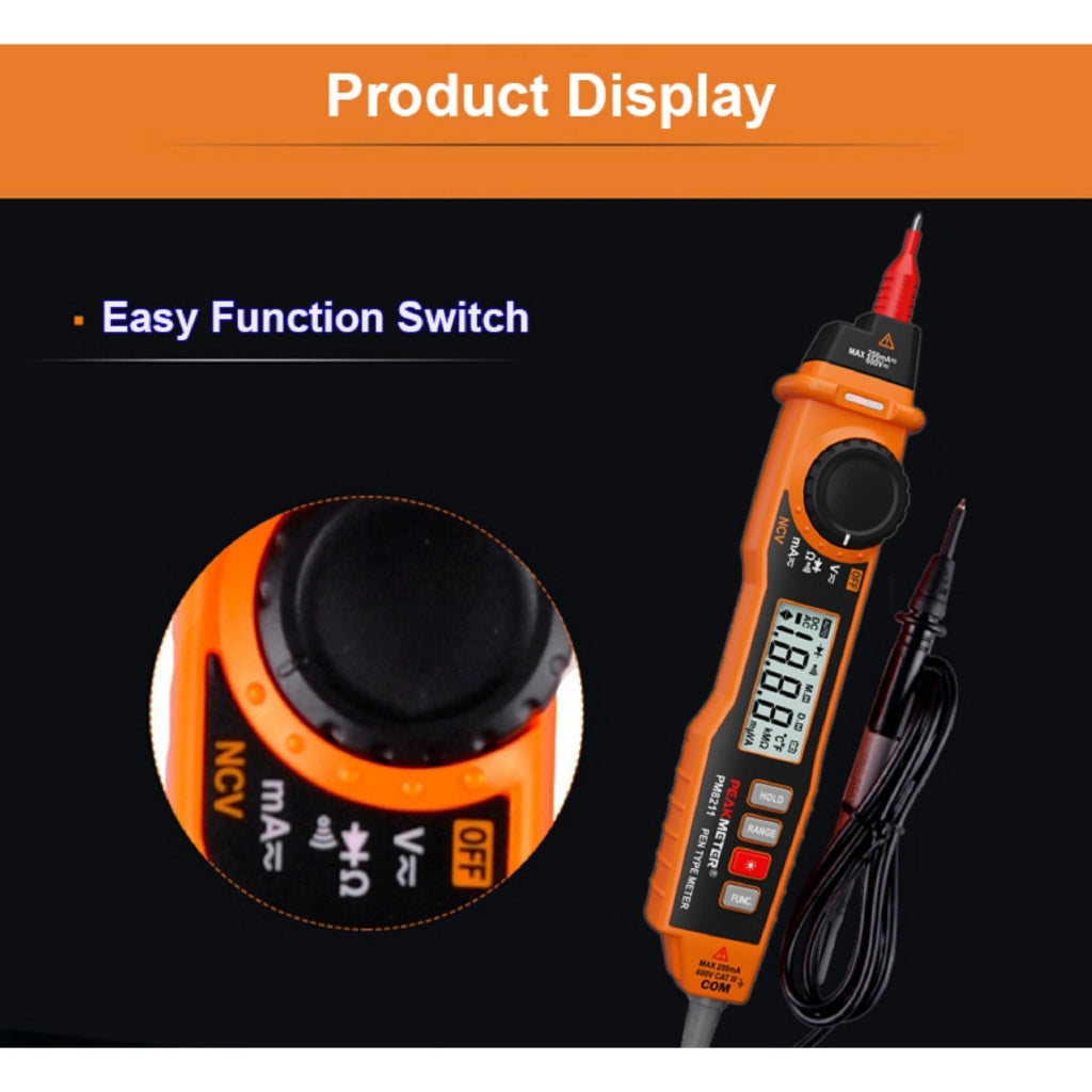 [CLEARANCE] PeakMeter PM8211 Digital Multimeter with probe ACV/DCV Electric Handheld Tester Multitester digital professional