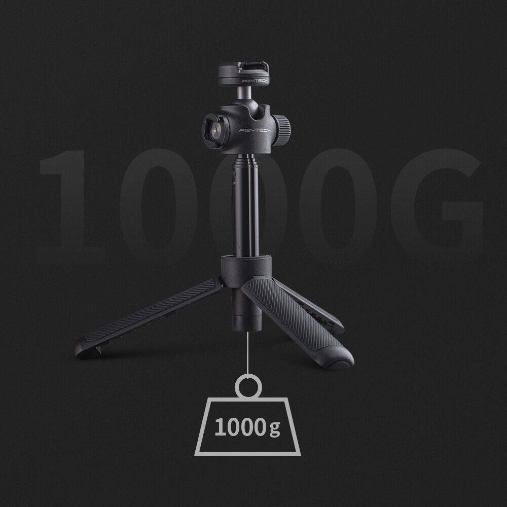PGYTECH CapLock Quick Release Action Camera Selfie Stick Tripod with Cold Shoe Mount and 1/4" Screw Adapter for Insta360, DJI, GoPro, and Smartphone Holders | P-GM-218