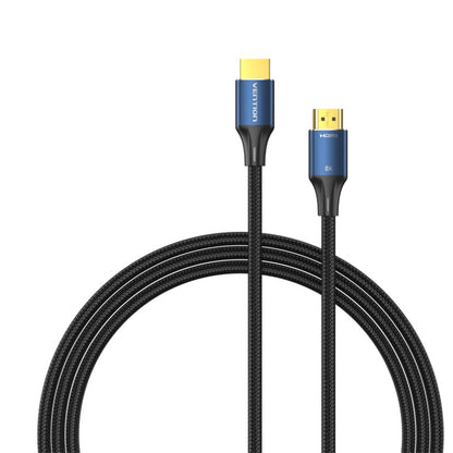 Vention UHD 8K HDMI Male to Male 5m Cable Blue Aluminum Alloy Type Cotton Braided Compatible with TV, Laptop, Monitor, Personal Computer | ALGLJ