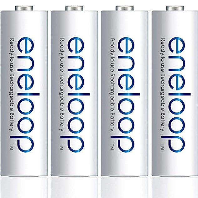 Panasonic Eneloop BK 3MCCE 2BT AA Rechargeable Battery Pack of 2 (White) x4