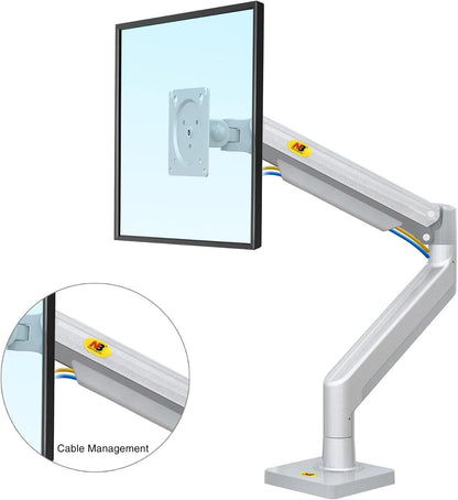 NB North Bayou G40 22"- 40" with 15Kg Max Payload Heavy Duty VESA Monitor Desk Mount Stand and Gas Strut Full Motion Swivel Arm  for LCD LED TV Television