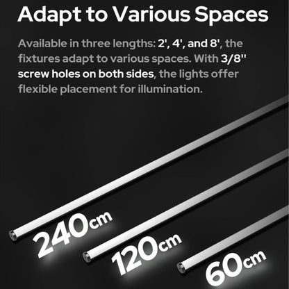 Godox Knowled TPC2R TPC4R LED RGBWW1 60/120 Cm Pixel Tube Light with Adjustable Light and Pixels, 2000K-10000K CCT Range, Built-in 42.9Wh Battery, Weatherproof, 17 FX Modes, DMX512/2.4G Wireless App Control and 4 Dimming Curves For Photography