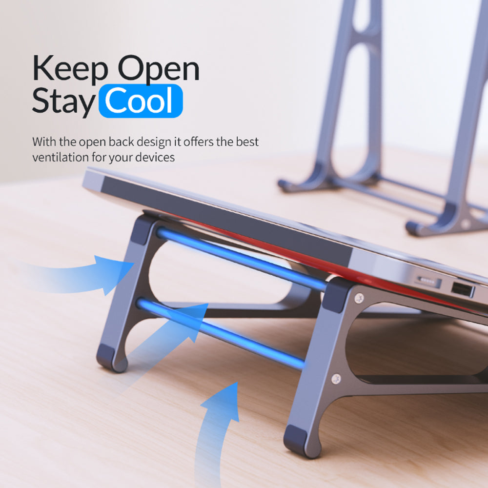ORICO Aluminum Laptop Stand Desktop Riser (21x23.3cm / 26x23.3cm) for MacBook, iPad, Notebook Computers, and Tablets