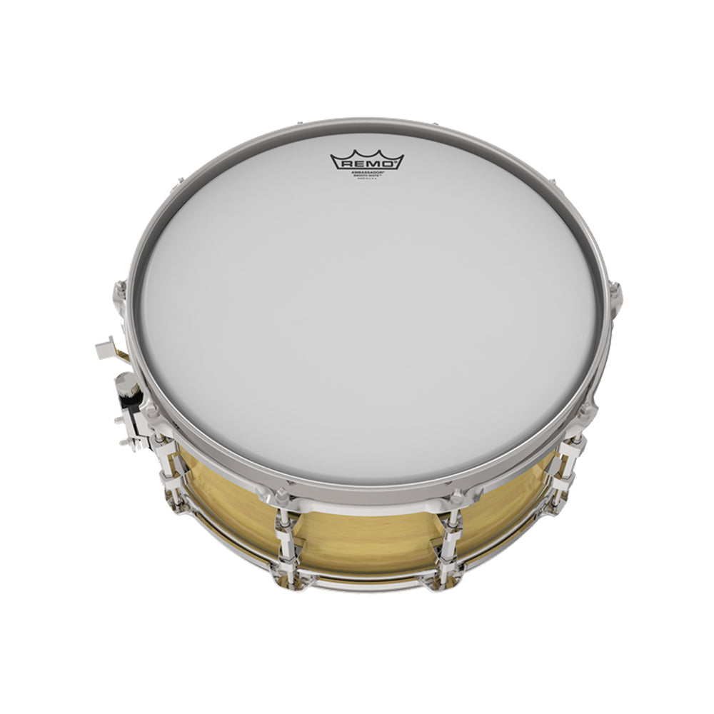 Remo 26"  Ambassador Smooth White Drum Head with Warm Resonance Tones, Sustain Attack for Drummers