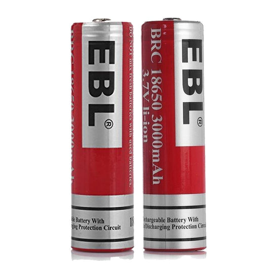 EBL LN-8131 3.7V 18650 3000mAh Li-Ion Lithium Ion Rechargeable Batteries for Portable and Emergency Electronics (Pack of 2)
