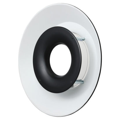 Godox RFT-21S RFT-21W Ring Flash Reflector for R1200 Ring Flash Head (Silver, White)